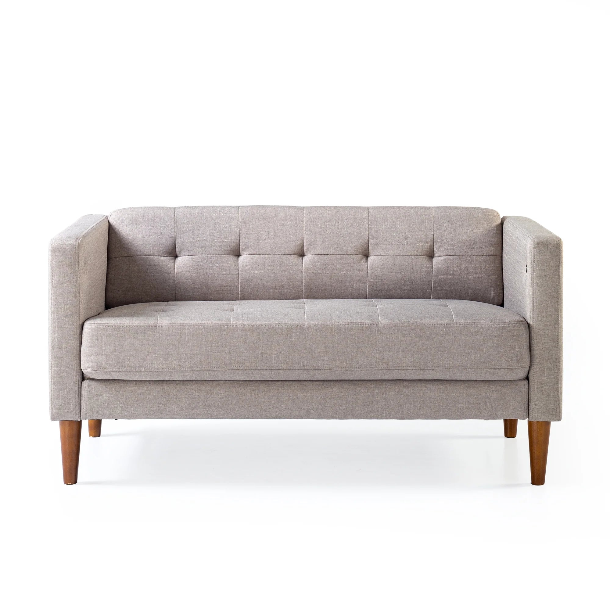 Oatmeal 2 Seat Loveseat with USB Ports E4856