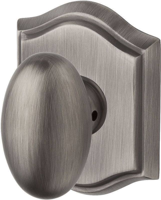 Satin Nickel Entry Knob with Traditional Rose A52301