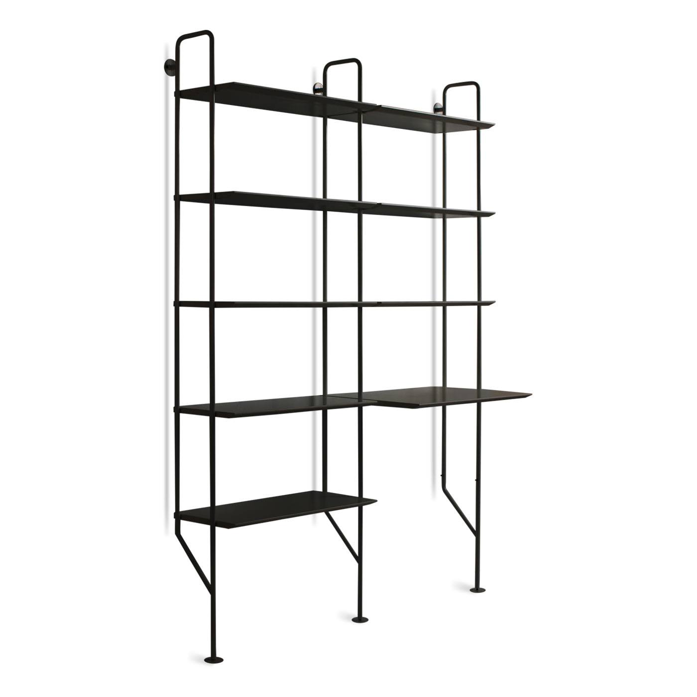 Black Bookcase and Desk M9722
