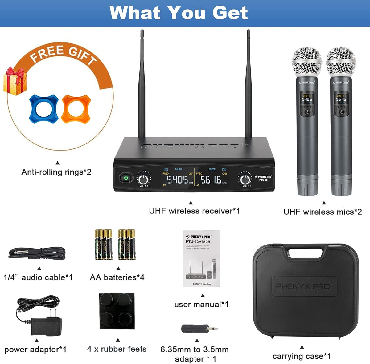 UHF Wireless Handheld Microphone System with Case G10609