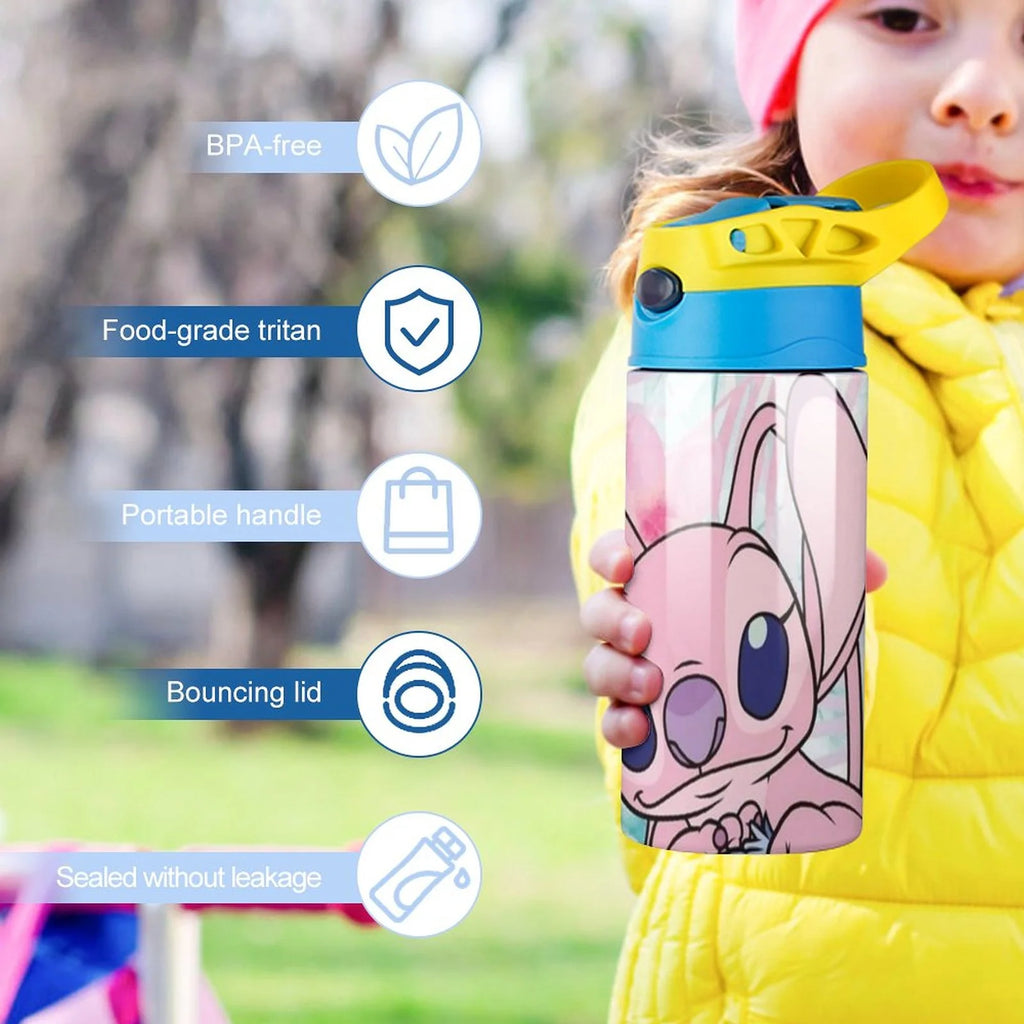 Stainless Steel Vacuum Insulated Water Bottle With Straw Q312490