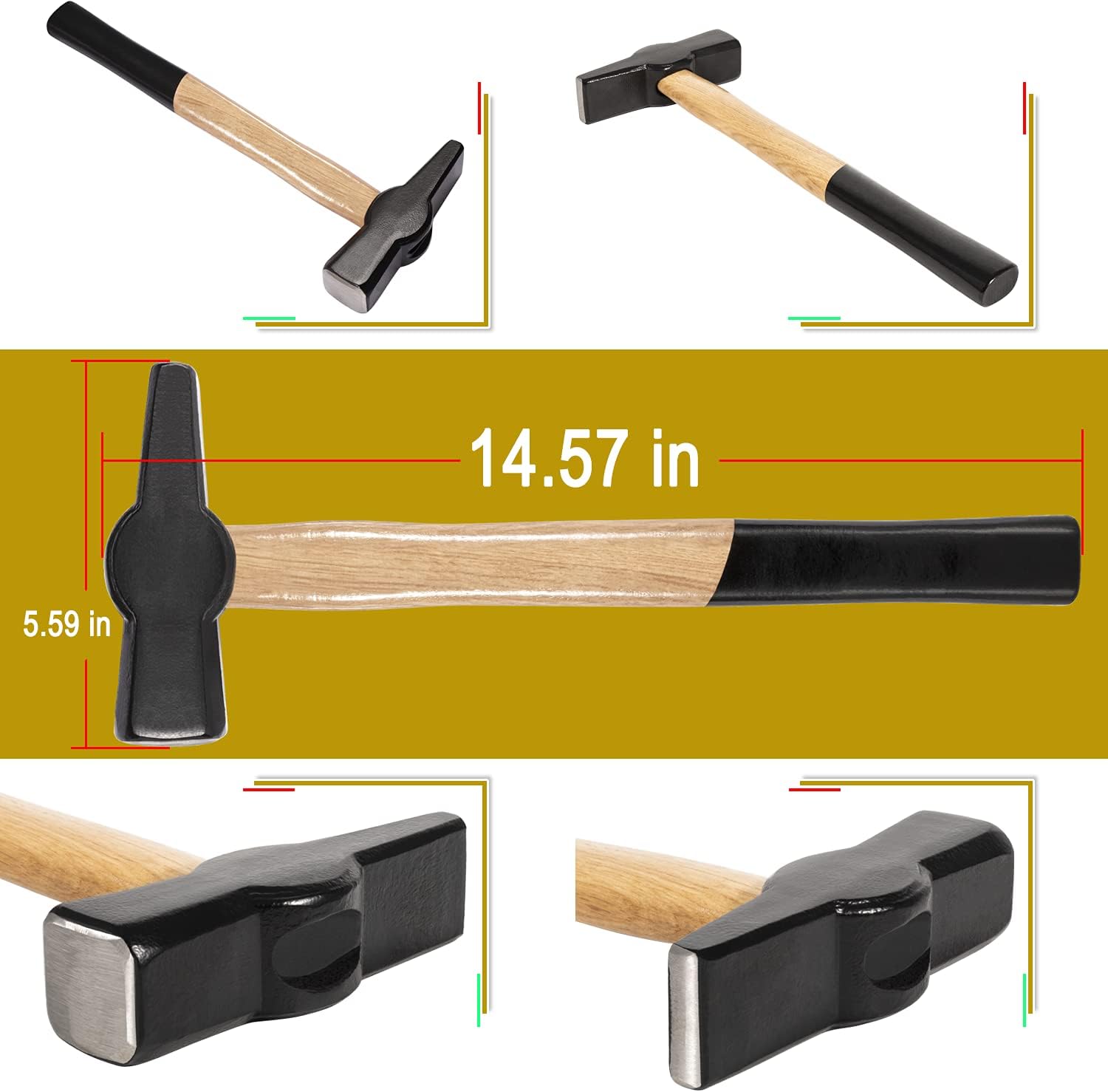 16” Wolf Jaw Tongs and Hammer Tool Set, Pack of 2 R660951