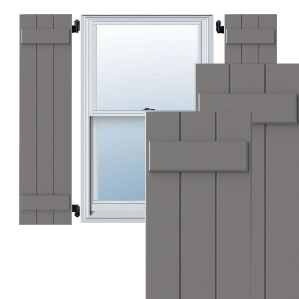 12x22W x 42x22H Primed Composite Board-n-Batten Shutters (Per Pair) W927