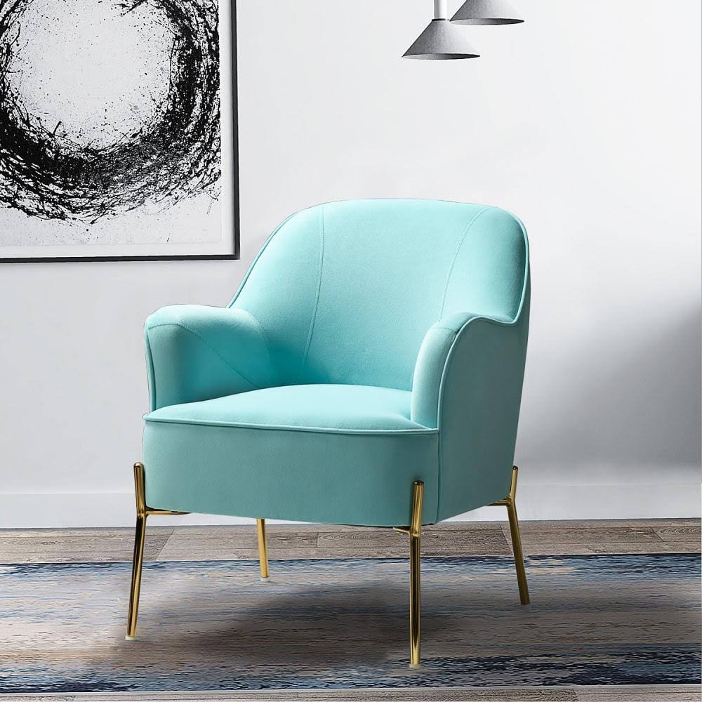 Orange Gold Legs Accent Chair Q819904