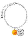 Domed Thank You Charm Bracelet K11576