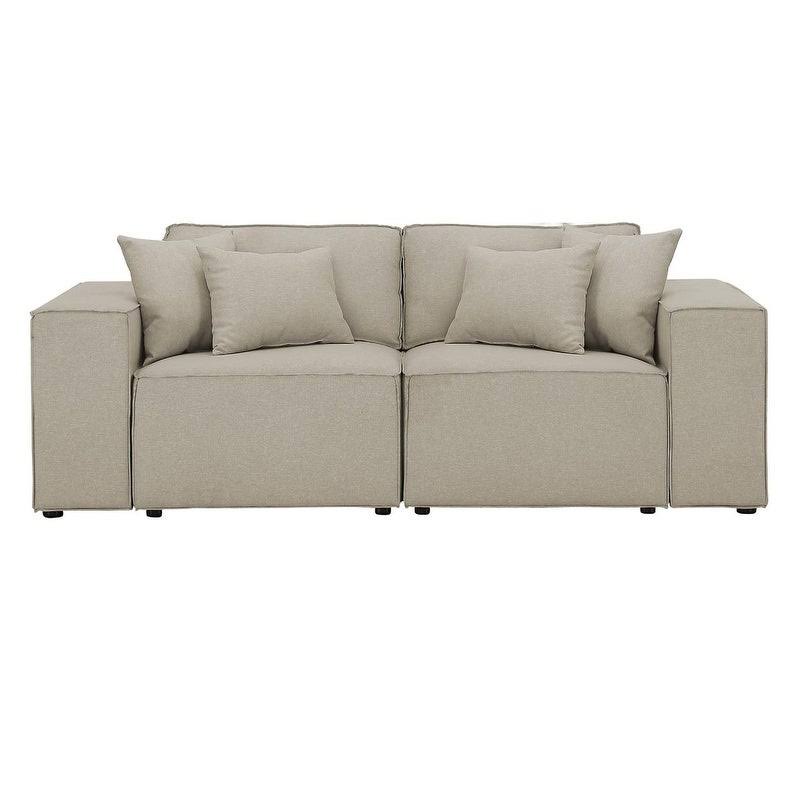 Beige Linen Loveseat O88428