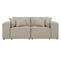 Beige Linen Loveseat O88428