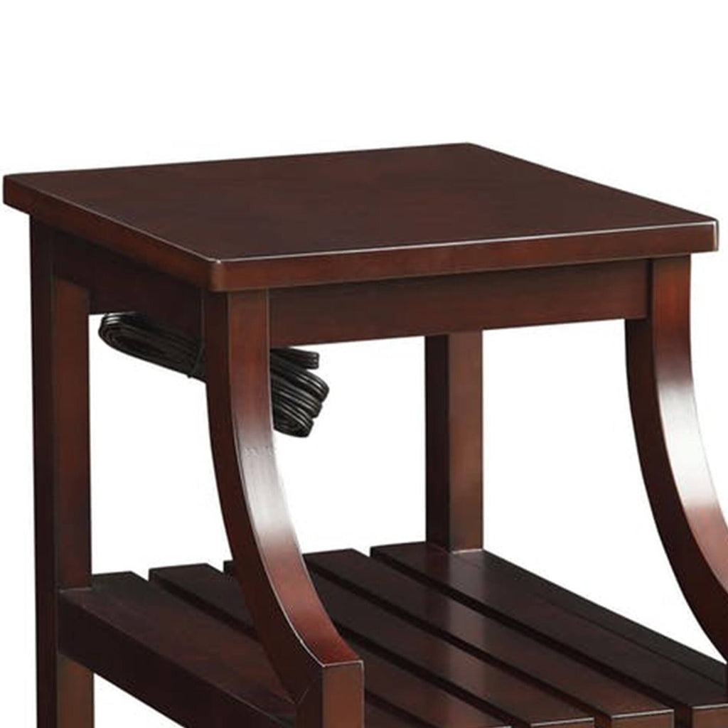Espresso Side Table with USB A4413