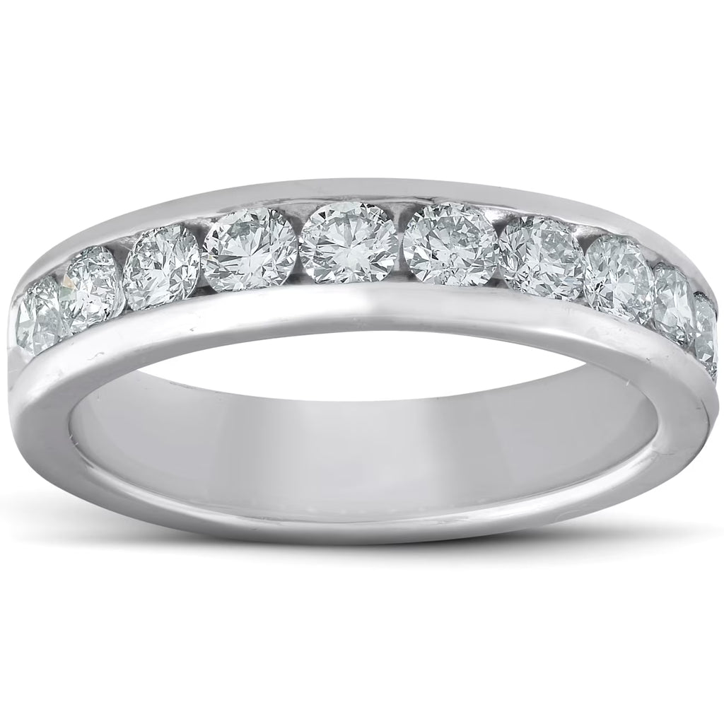 Platinum 1ct Channel Set Diamond Wedding Ring C402623