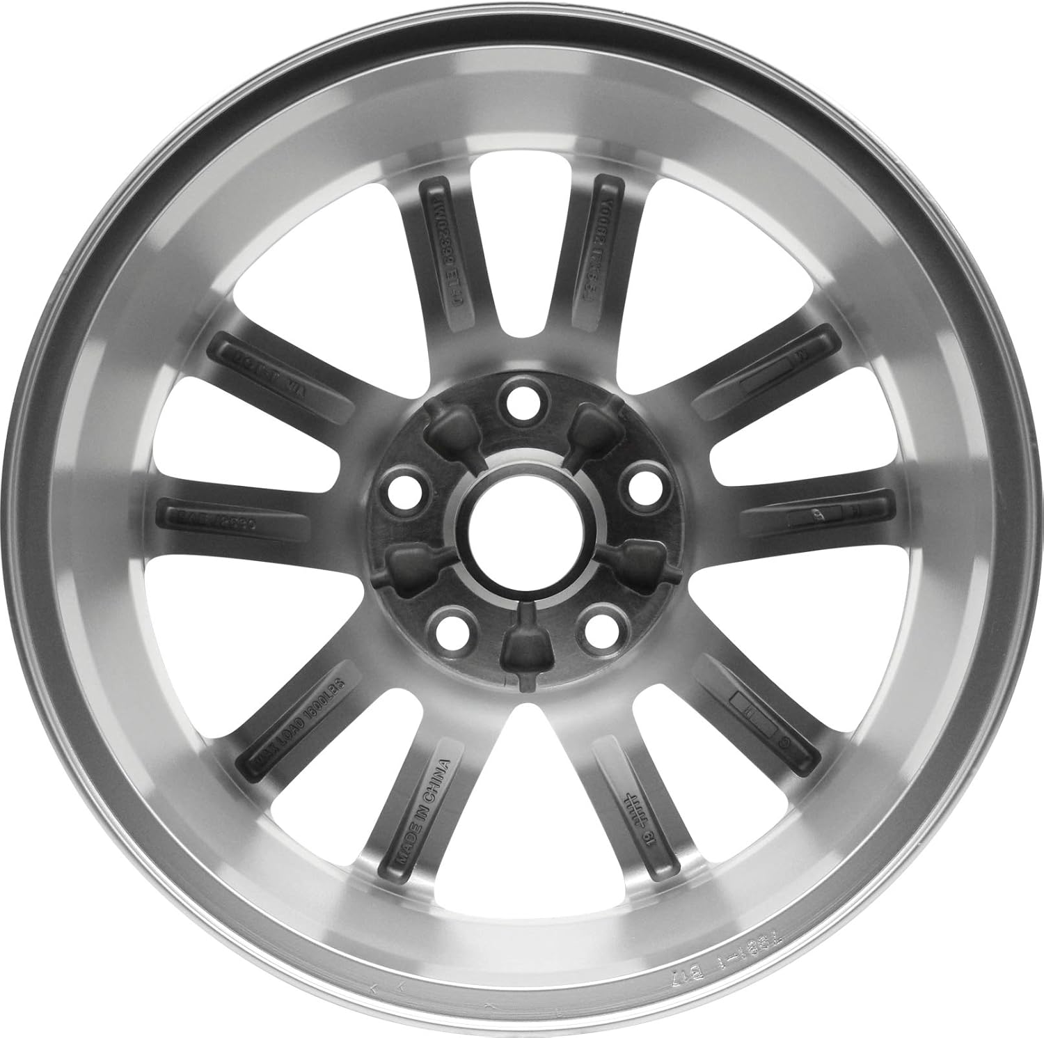 Aluminum Alloy Wheel Rim 17 Inch 10 Spokes A2081