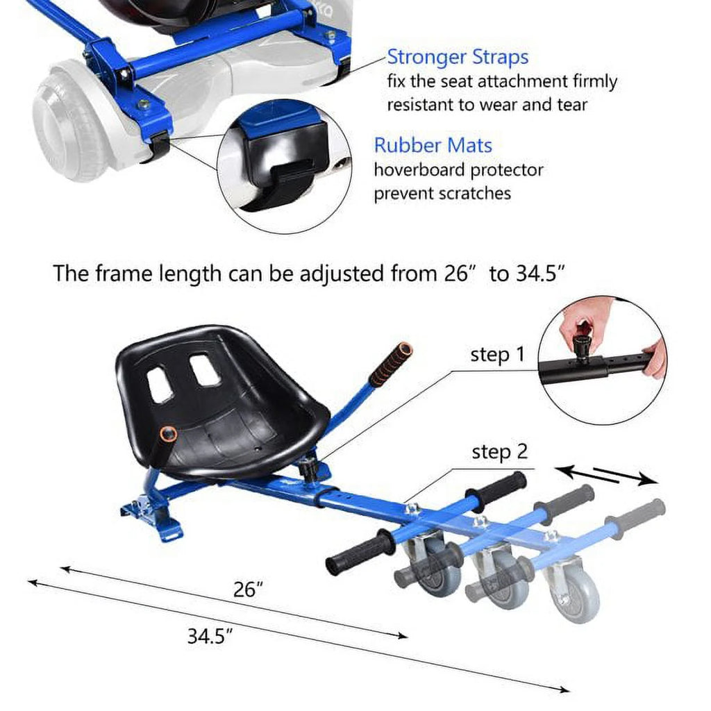 Blue Hoverboard Go Kart Attachment X403931
