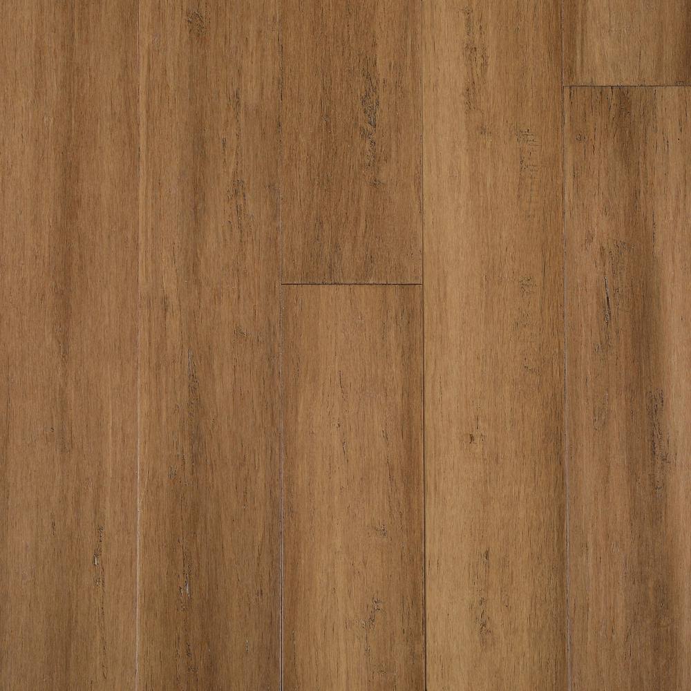 Hand Scraped Strand Woven Almond Bamboo Flooring N168488