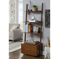 Dark Walnut Ladder Bookcase P1595