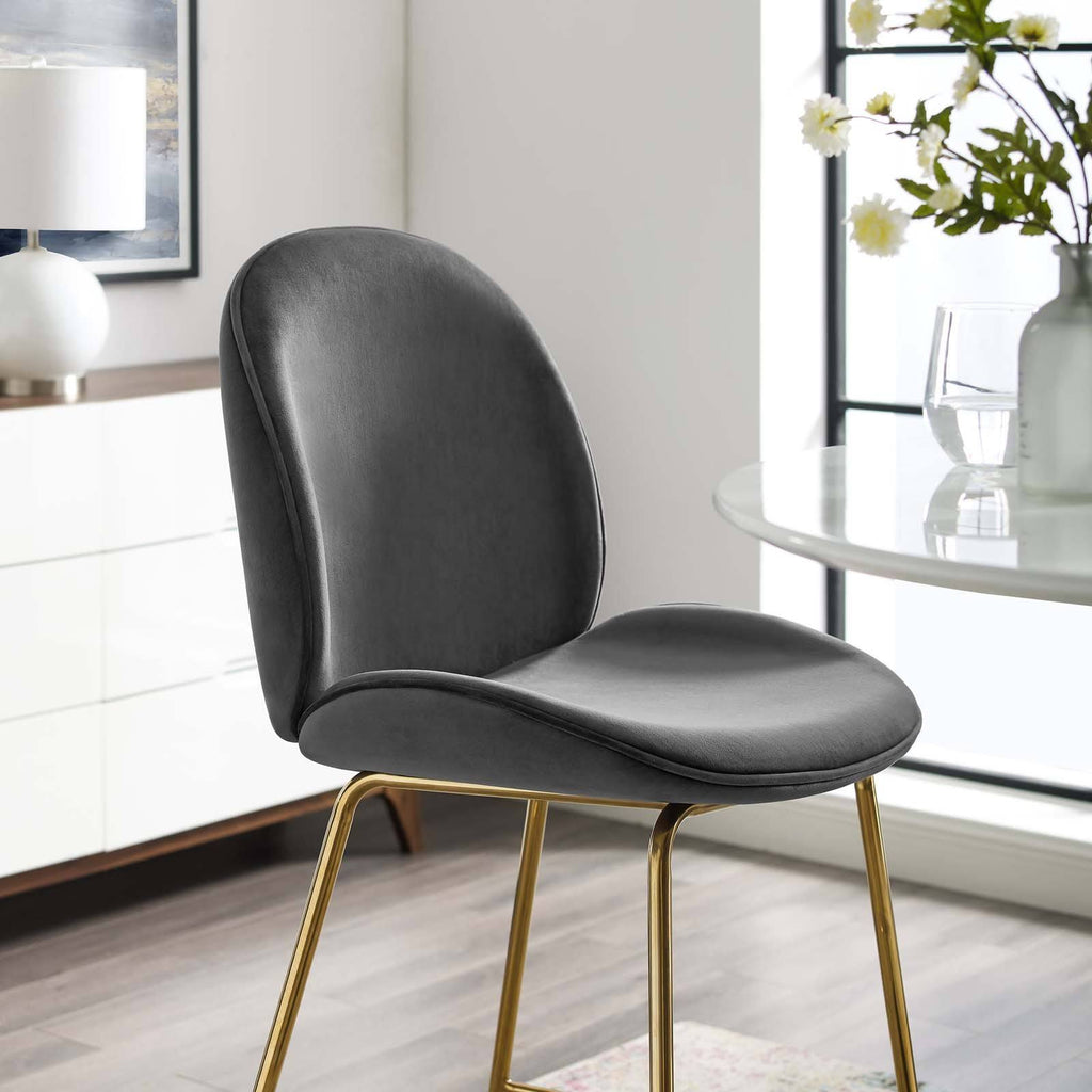 Navy Velvet Bar Stool with Stainless Steel Leg T537