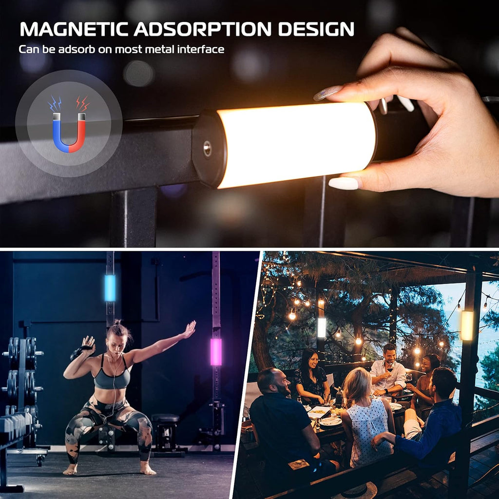 2 Pack Handheld RGB LED Video Light Wand with LCD K524408