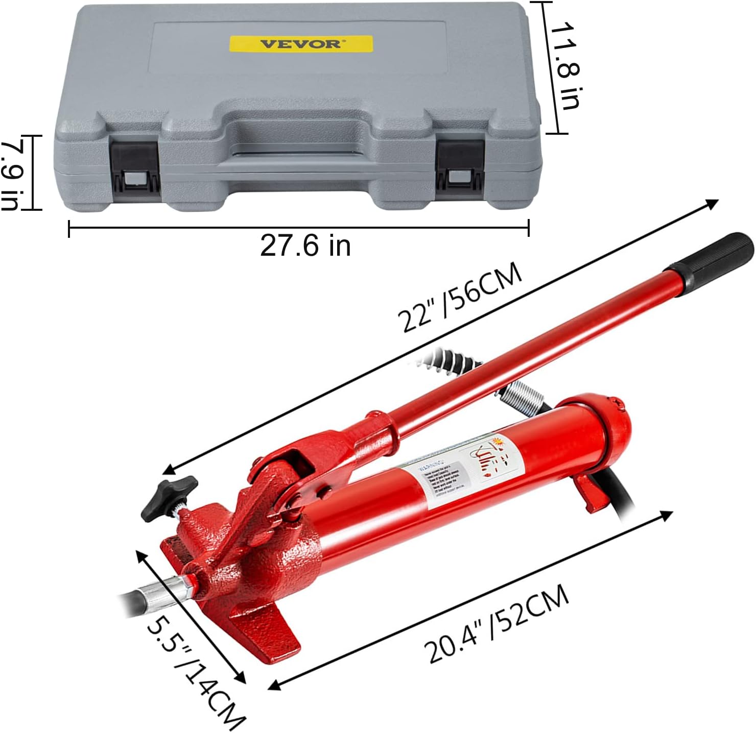 12 Ton Porta Power Kit Hydraulic Car Jack Ram 5.3 inch Lifting Height P232