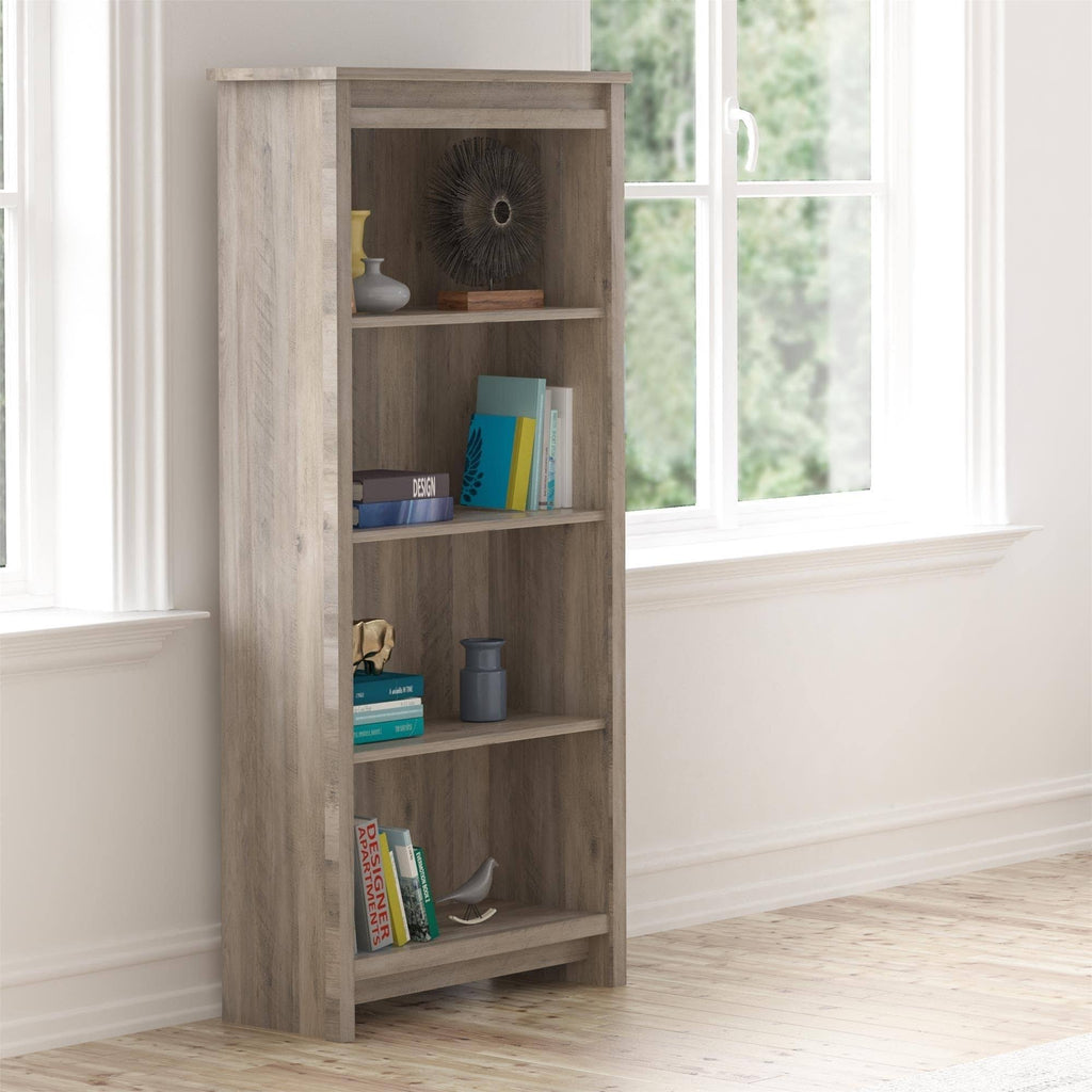 Ivory Oak 4 Shelf Bookcase P617