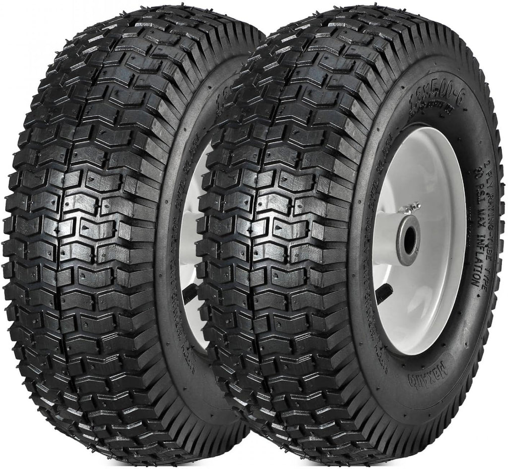2-Pack 13x5.00-6 2PLY Turf Mower Tractor Tire with Yellow Rim D6684