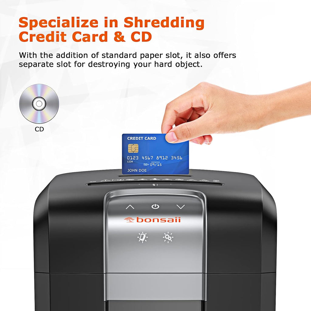 18-Sheet Cross-Cut Paper Shredder with Jam Proof System, 7.9 Gallons Pullout Wastebasket, Black W56822