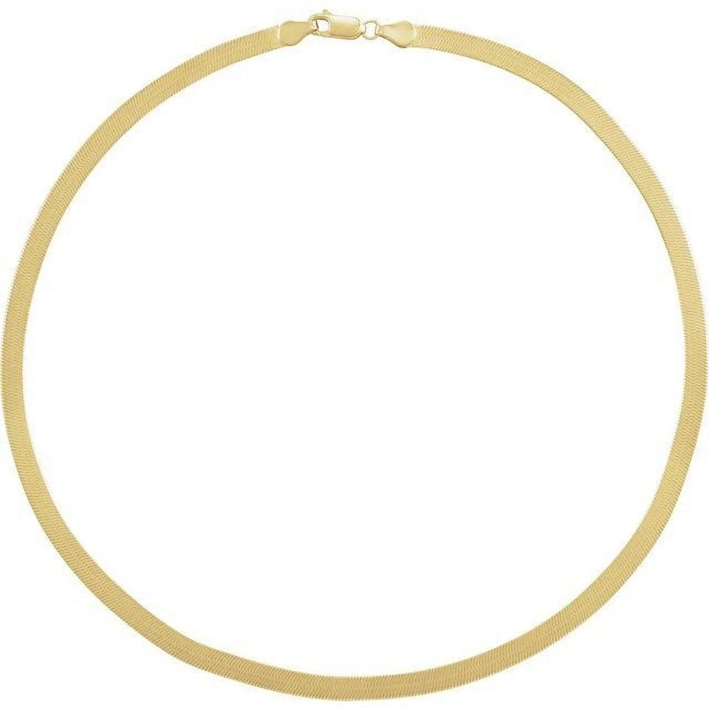 14K Yellow 4.6 mm Flexible Herringbone 16" Chain G975