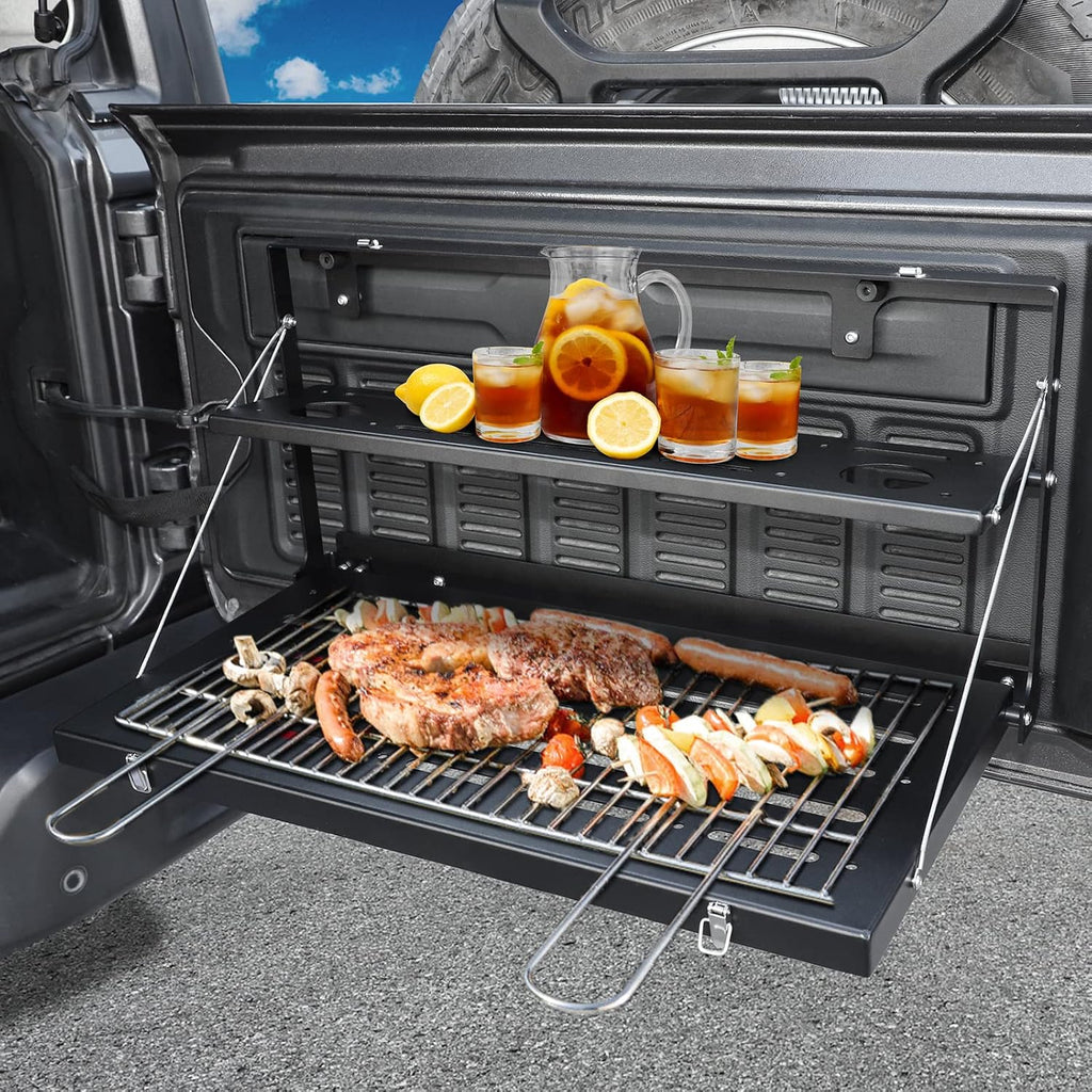 Tailgate Table Rear Foldable Cargo Shelf Aluminum Alloy Storage Rack Z174916