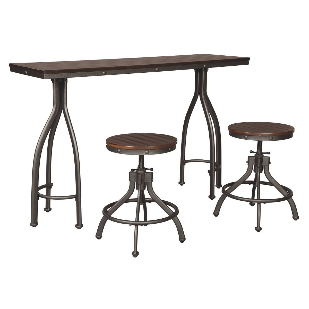 Counter Height 3-Piece Table and Bar Stool Set Z31137