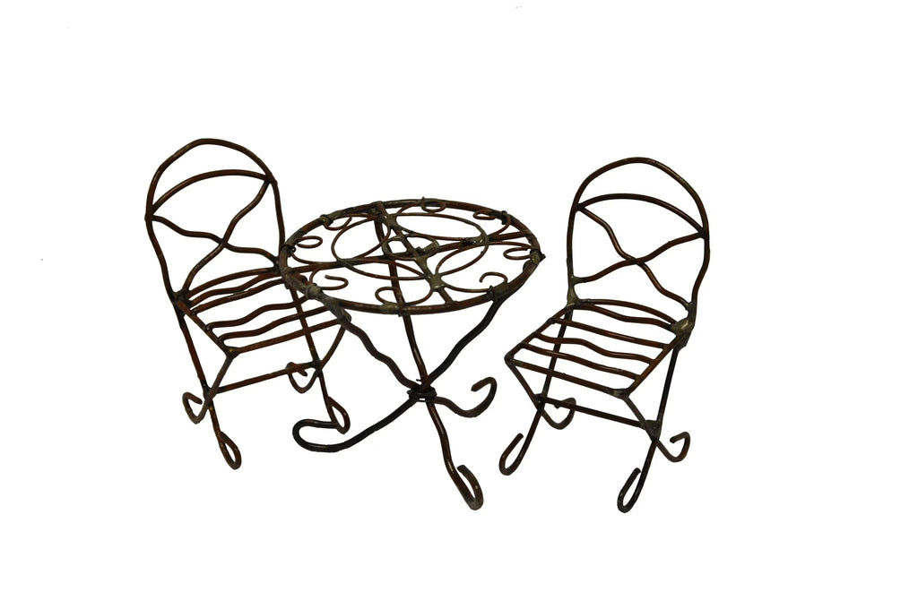 Red Metal Miniature Bistro Set T7836