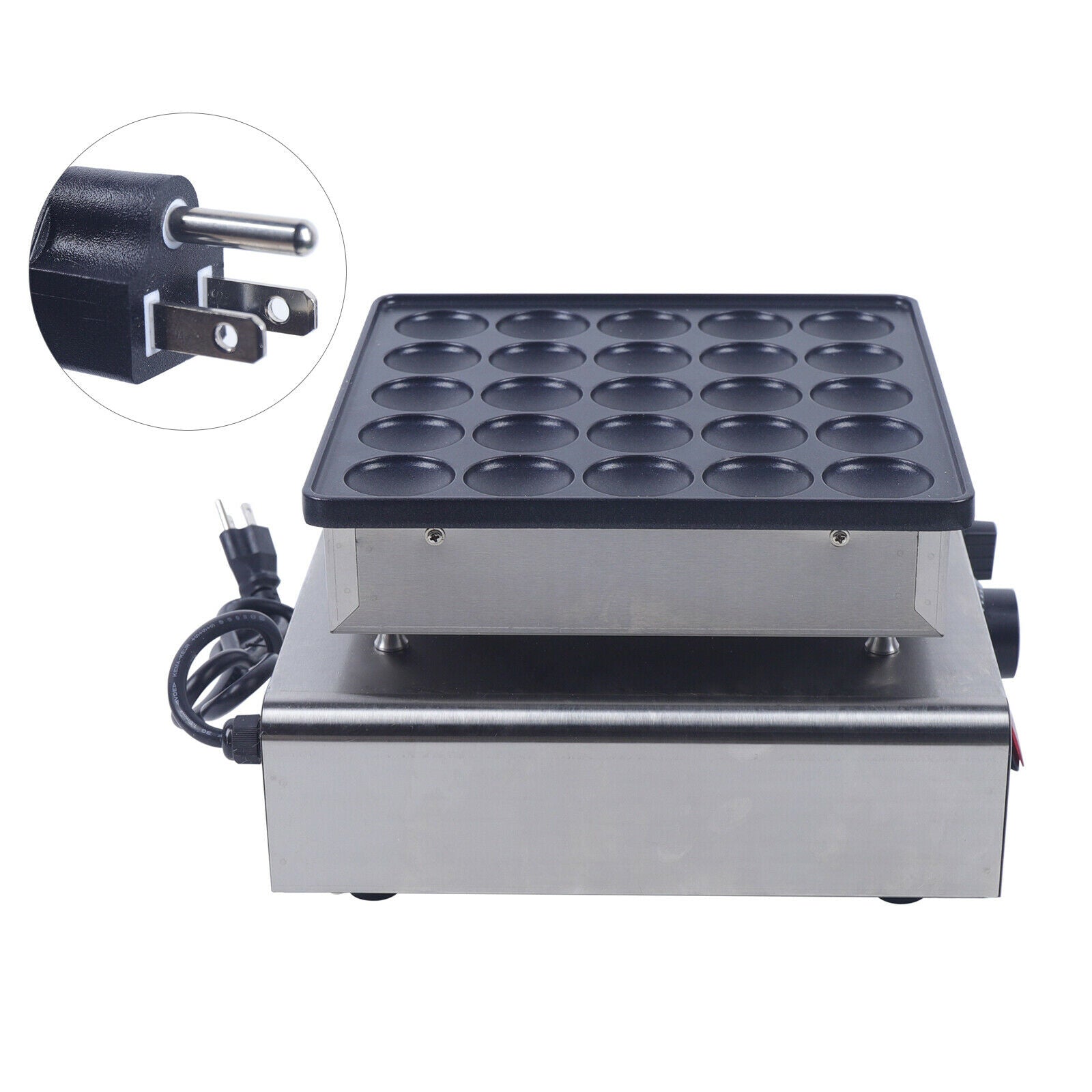 25pcs Nonstick Stainless Steel Electric Mini Pancake Baker X70723