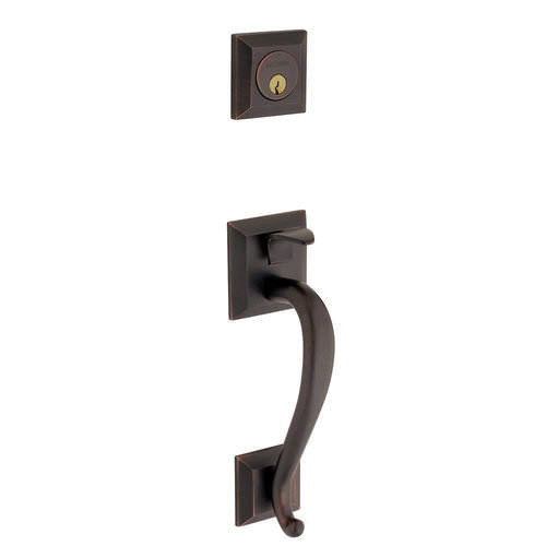 Satin Chrome Double Cylinder Sectional Handleset Y93335