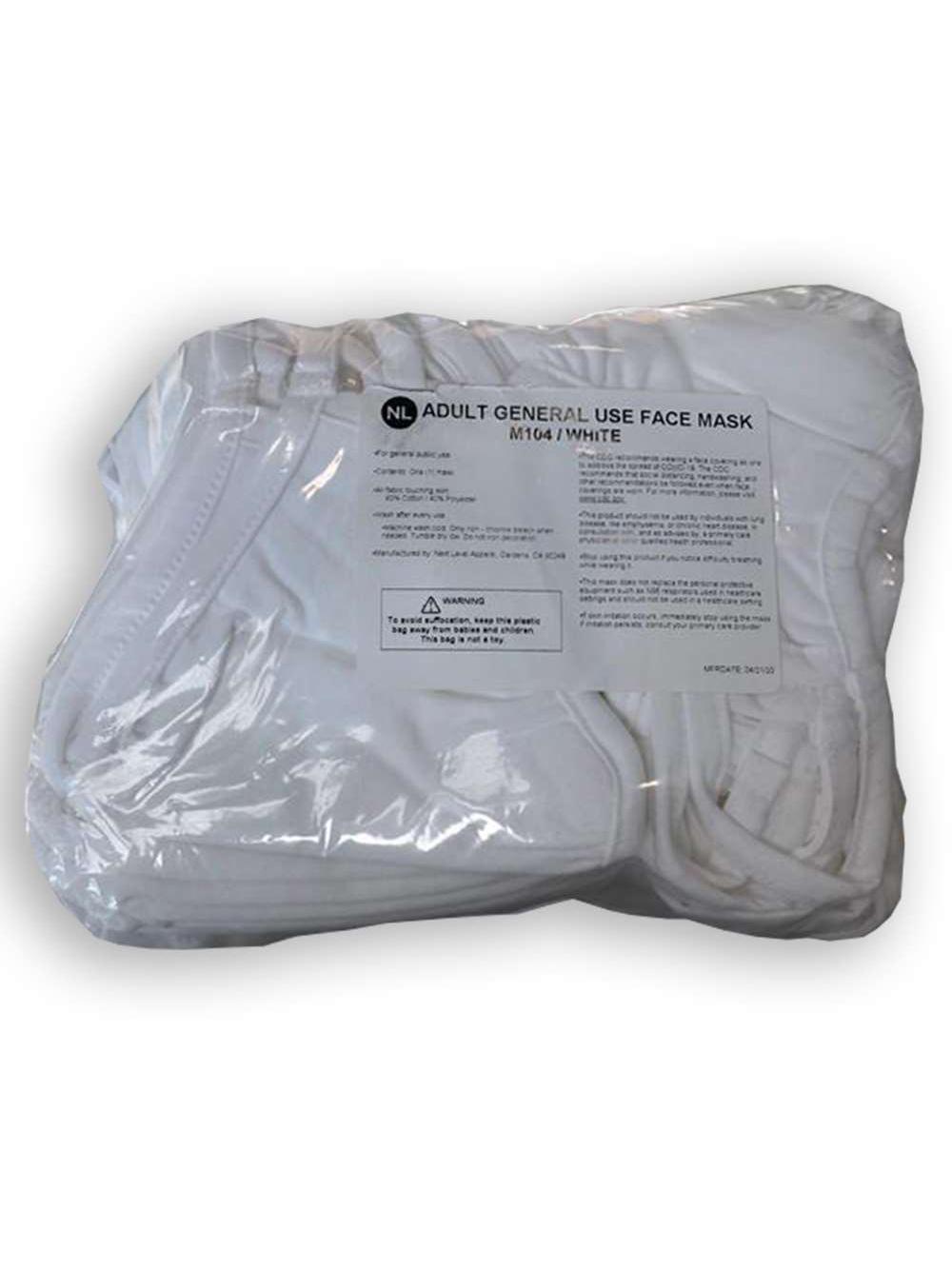 White CVC General Use Face Masks PK 48 P761