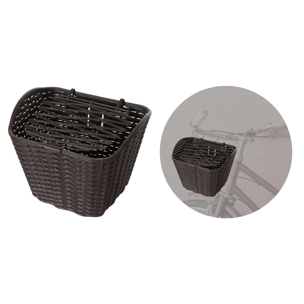 Khaki Bike Basket with Cover S5985