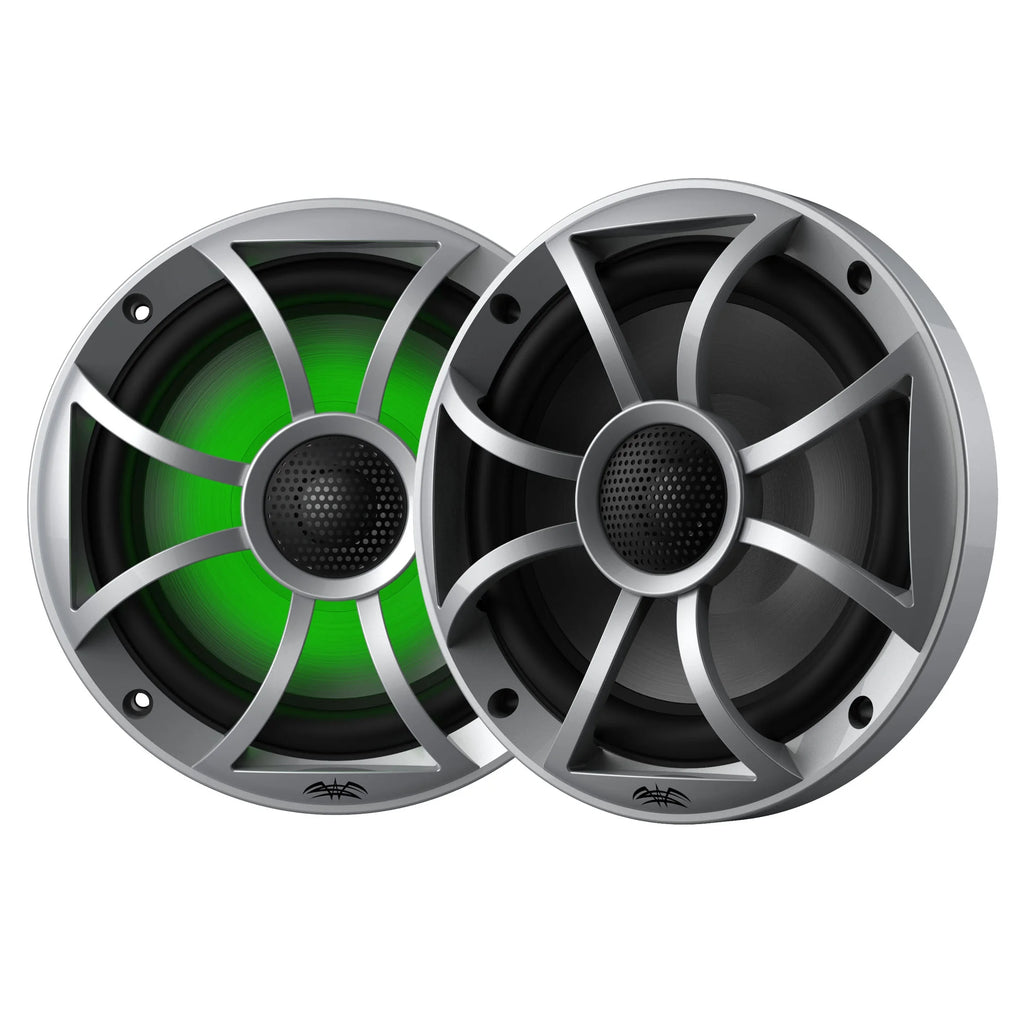 Marine AM/FM/BT Stereo with 1 Pair 6.5" RGB Marine Coaxial Speakers M9244
