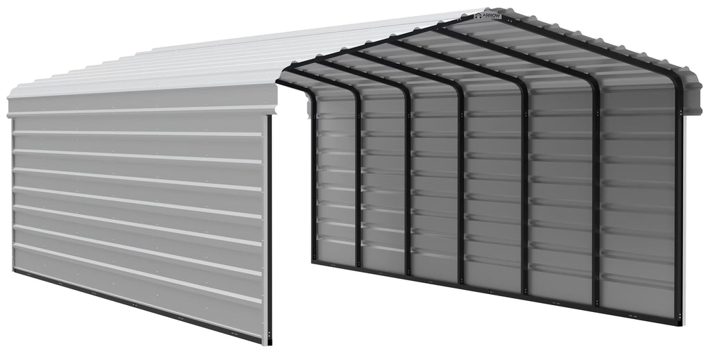 Galvanized Steel Carport Kit, 12' x 29' x 7' B537