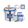 3 Gallon Stainless Steel Vacuum Chamber with 4CFM 1/3HP Single Stage Vacuum Pump T490