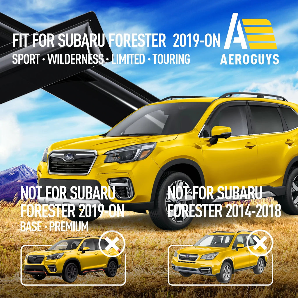 6pcs Tape-On Window Deflectors for Subaru Forester E51287