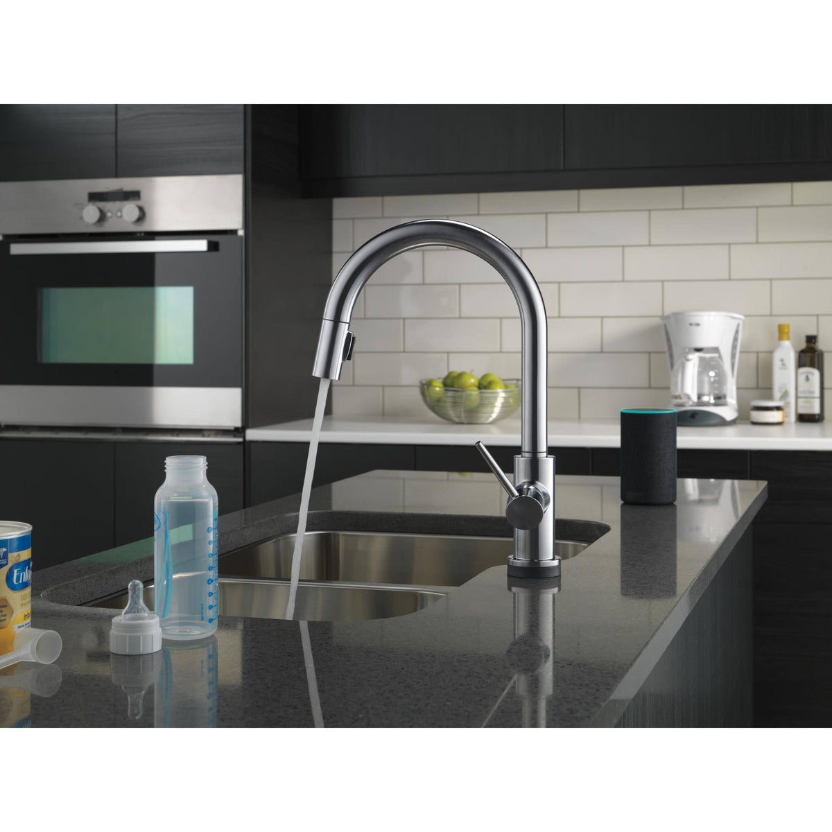 Chrome Pull Down Touch Single Handle Kitchen Faucet Q5323