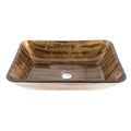 Amber Sunset Glass Rectangular Vessel Bathroom Sink D72083