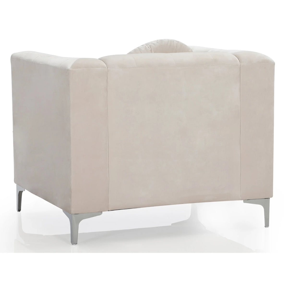 Ivory Tufted Velvet Accent Chair S127