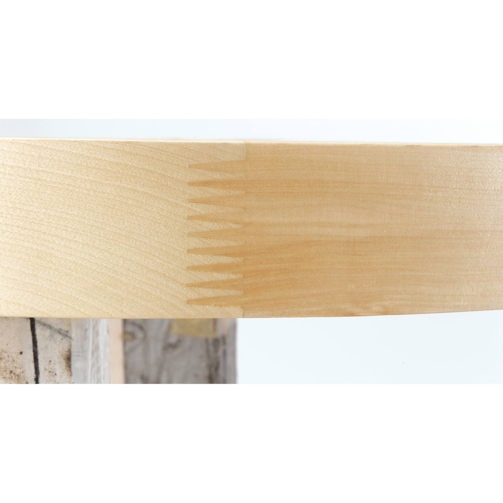 22x22 Wood D-Shape Lazy Susan 2-Shelf W5457