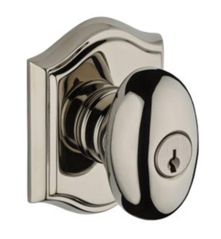 Satin Nickel Entry Knob with Traditional Rose A52301