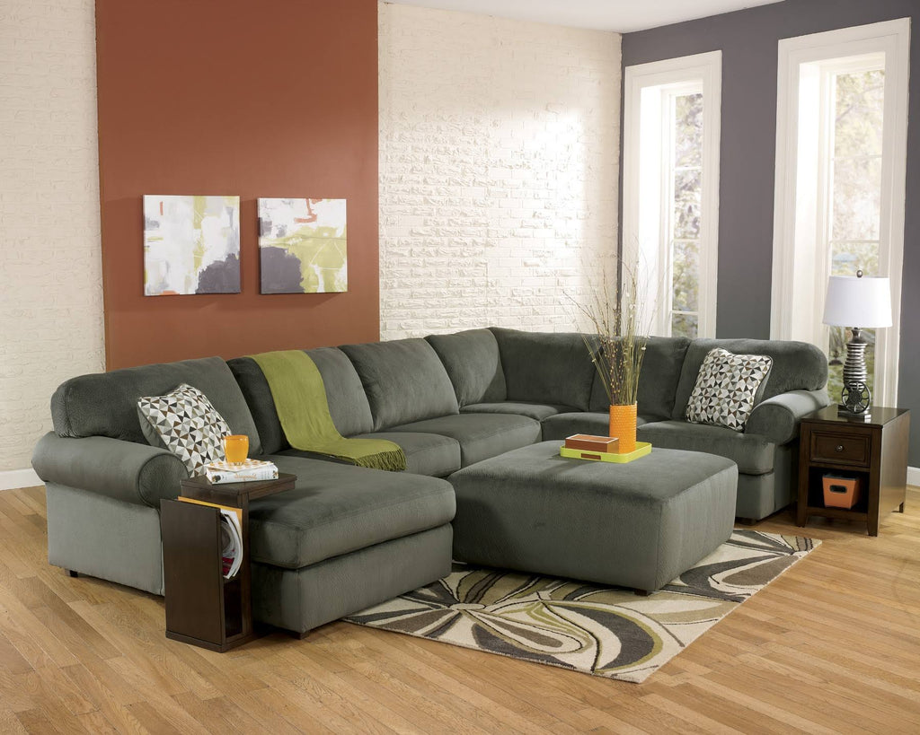 Oversized Pewter Accent Ottoman F601
