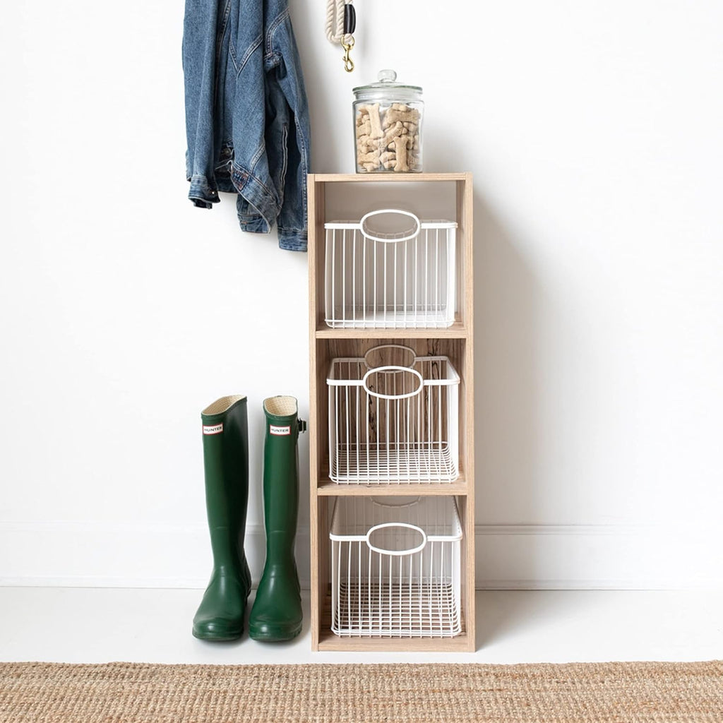 3 Cube Storage Organizer Bookcase, Natural Brown, Pack of 2 M53963