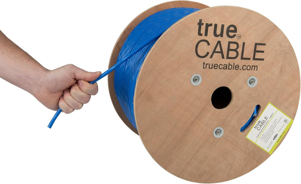 1000ft Red 23AWG 4 Pair Solid Bare Copper Bulk Ethernet Cable I5443