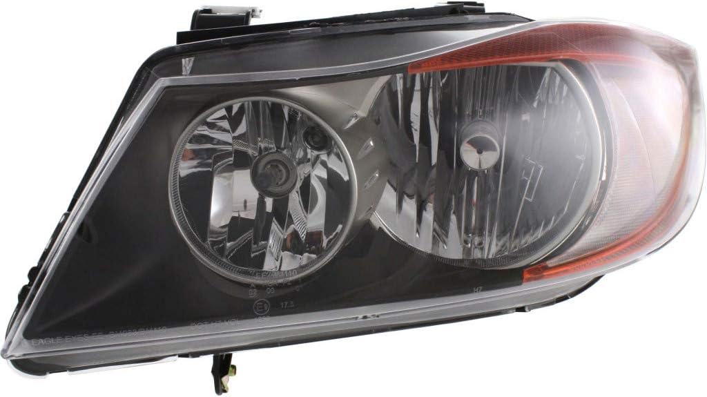 2006 BMW 325xi Headlight Assembly Passenger Side Black Housing T81185
