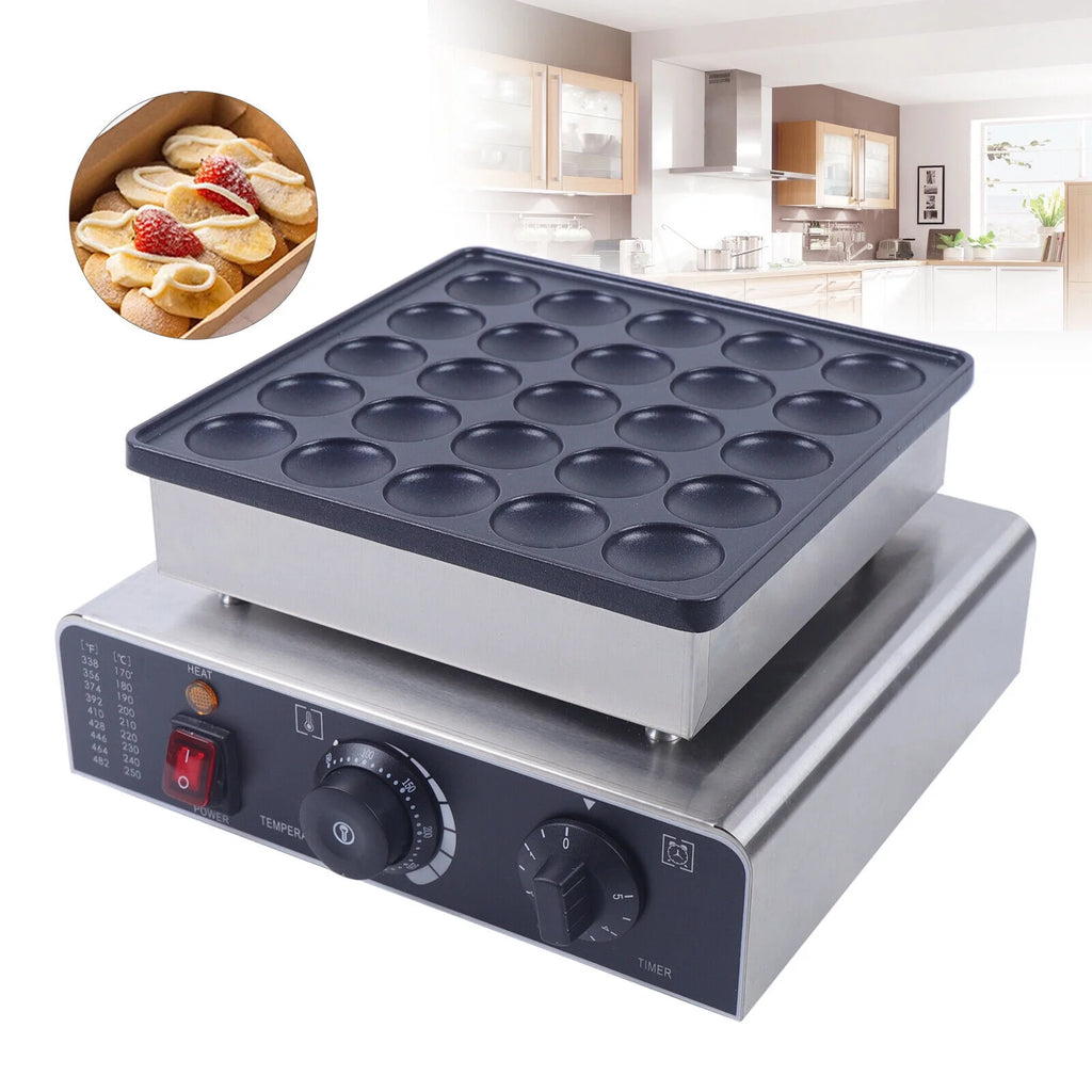 25pcs Nonstick Stainless Steel Electric Mini Pancake Baker X70723