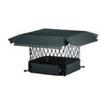 14x22 Round Single Flue Chimney Cap Black Galv Steel Mesh T545373