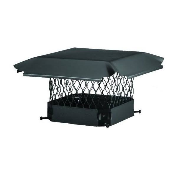 14x22 Round Single Flue Chimney Cap Black Galv Steel Mesh T545373