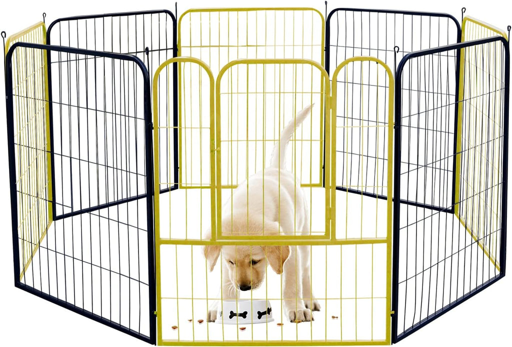 Dog Playpen Outdoor, 4/8/16 Panels, 24/40 Height, with Doors R57136