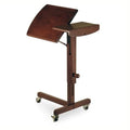 Adjustable Mobile Laptop Cart in Antique Walnut V699