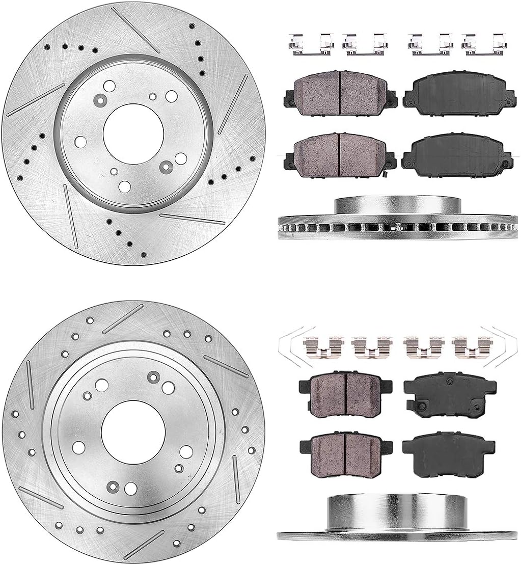 5 Lug Rotors + Ceramic Pads + Clips W730